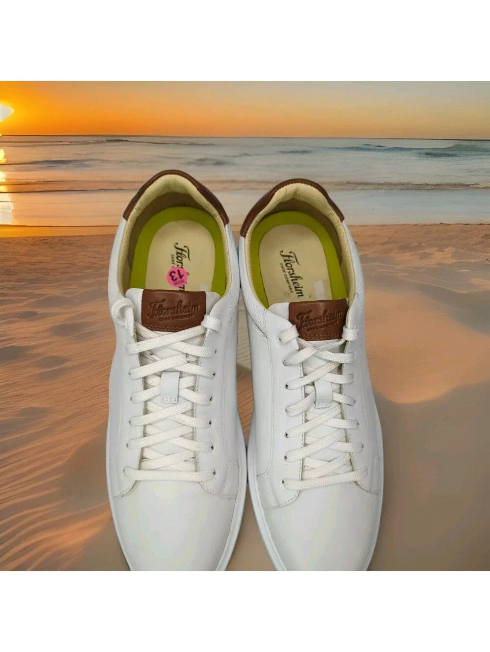 Florsheim Social Casual Dress Shoe Lace To Toe Fashion Work Sneaker White Men 13